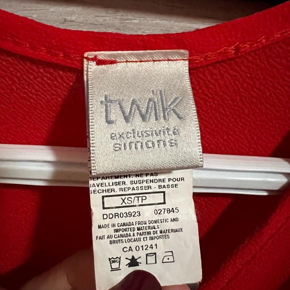 XS Red Summer Wrap Around Dress - Picture 3 of 3